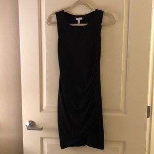 Black ruched Leith dress